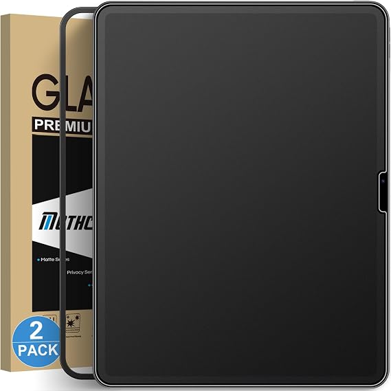 Mothca 2 Pack Matte Glass Screen Protector for iPad Air 13-inch M4 (2026) / M3 (2025) / M2 (2024) with Installation Frame, Anti-Glare & Anti-Fingerprint Tempered Glass, Case Friendly, Smooth as Silk