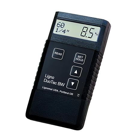 Lignomat BW Dual Depth Moisture Meter Concrete Moisture for Home Floor Inspection, Flooring, Woodworking & Water Damage - Humidity Detection & Moist Meter for Wood, Floor, Furniture
