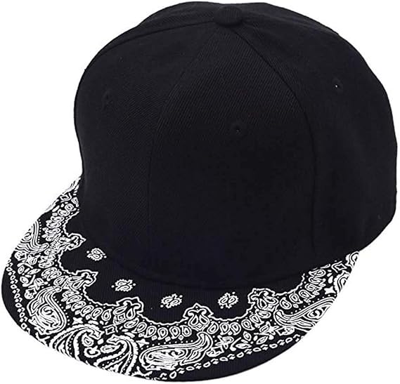 QHFHULV Unisex Snapback Hat, Flat Bill Brim Cool Hats,Adjustable Visor Baseball Cap for Men Women