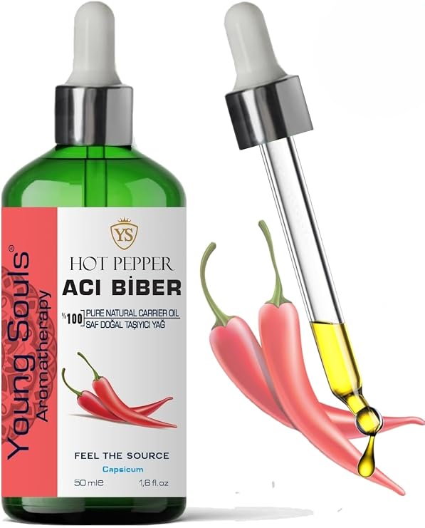 Young Souls Aromatherapy Hot Pepper Carrier Oil Acı Biber Bitkisel Sabit Yağ 50 ml
