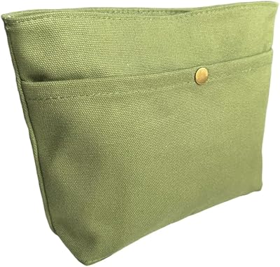 16OZ 100% Cotton Canvas Multi-purpose Lined Zipper Closure Makeup Cosmetic Bag Travel Toiletory Organizing Pouch Large