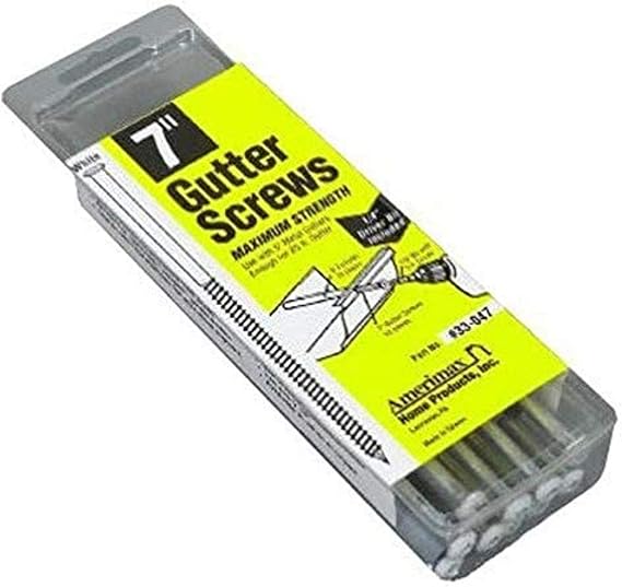 AMERIMAX Home Products 33047PK 7-Inch Screw/Ferrule, White, 10-Pack, Gray