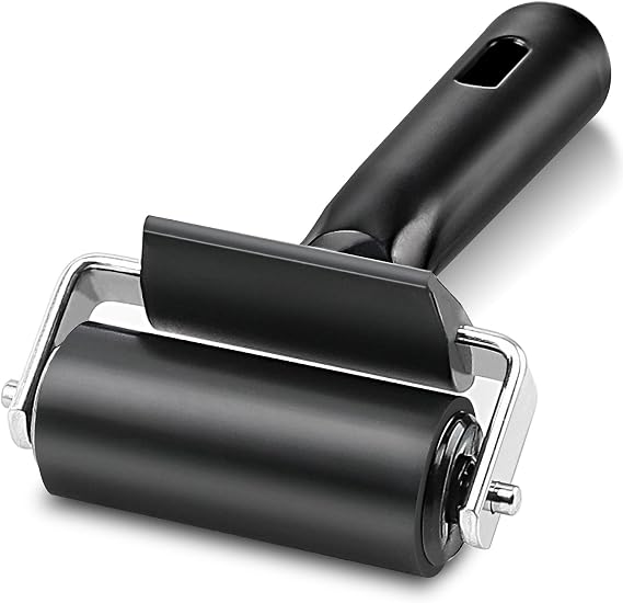 Rubber Roller, Ideal for Anti Skid Tape Construction Tools, Print, Ink and Stamping Tools (2.5-Inch, Black)