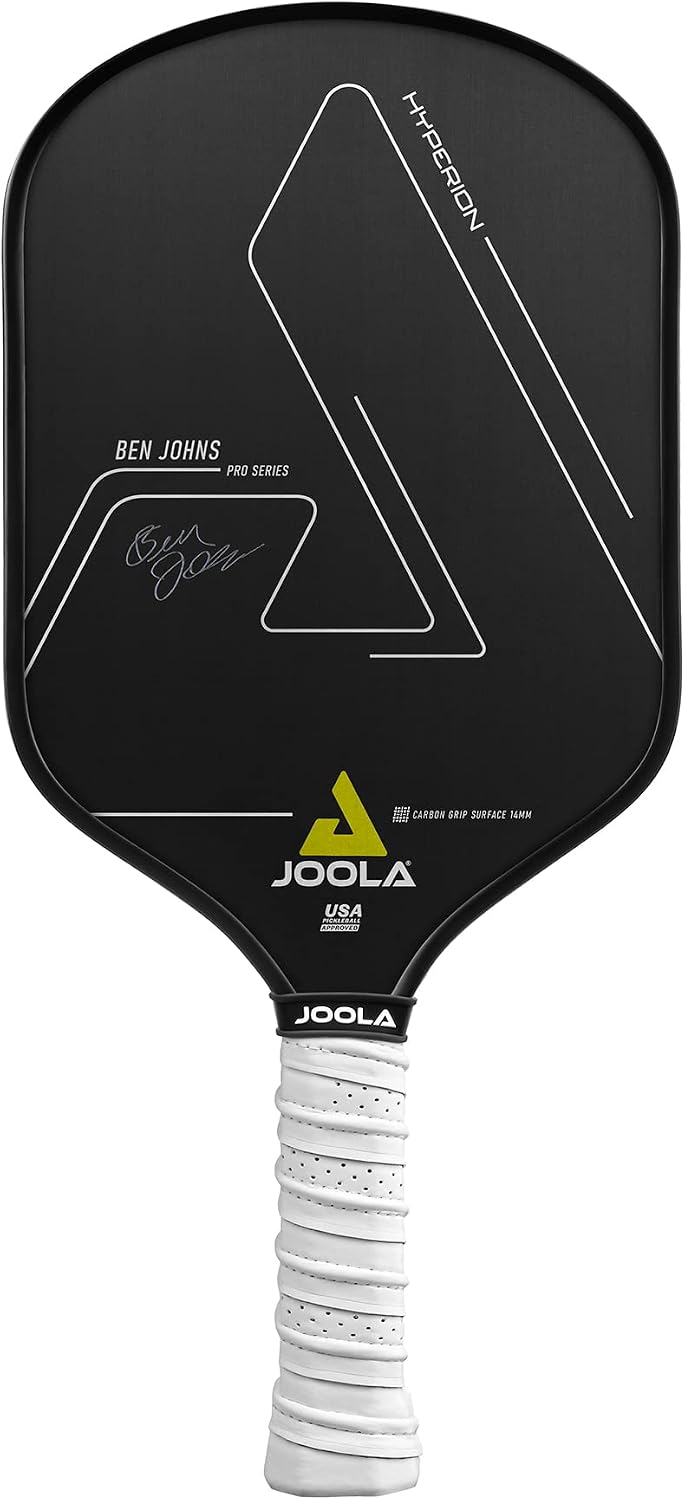 JOOLA Ben Johns Hyperion CGS 14mm Pickleball Paddle - Textured Carbon Grip Surface Technology for Enhanced Spin & Control - Polypropylene Honeycomb Core Pickleball Racket