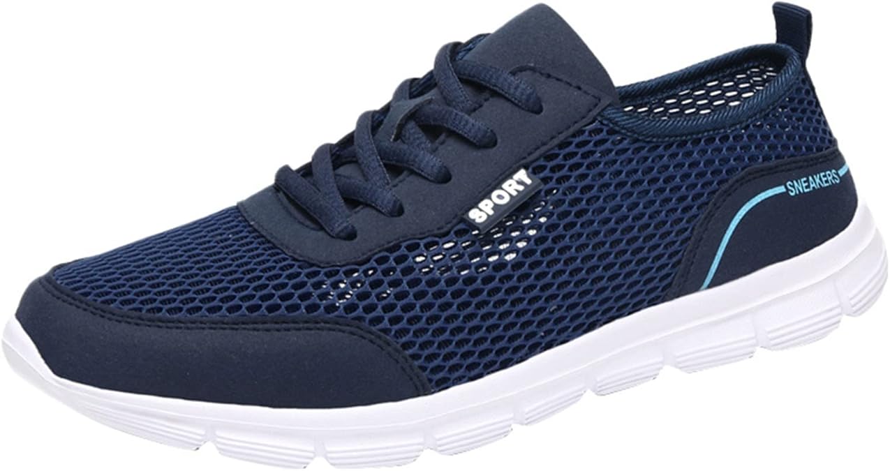 Men Summer Lightweight Breathable Casual Shoes Mesh Casual Running Shoes Sneaker Shoes Men 13 (Blue, 8)