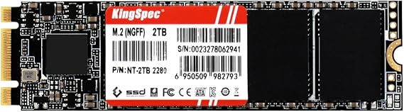 KingSpec 2TB M.2 SATA III 2280 SSD, NOT for NVMe Slots