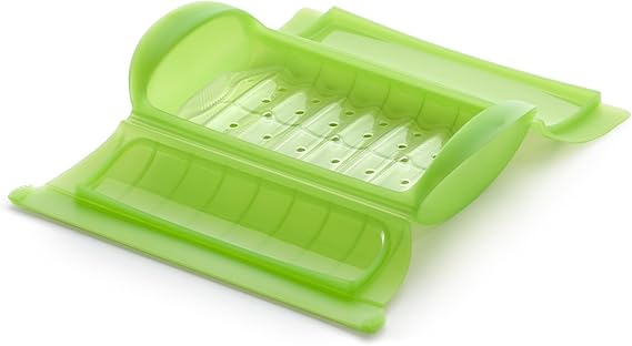 Lékué Steam Case, silicone Green, 1-2 people (650 ml)