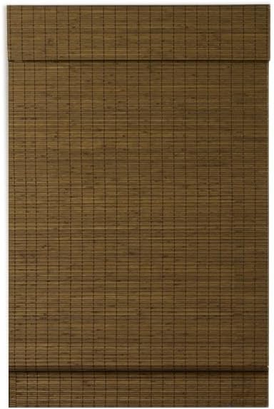Radiance Custom Cut Width Wireless Maple Cloak Cod Plain Woven Bamboo Roman Shade, 34" Width x 64" Length (2216208E)