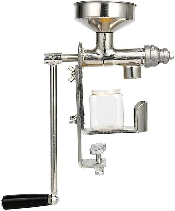 DreamLab Manual Oil Press Machine Household Oil Expeller Extractor 304 Stainless Steel Nut and Seed Peanut