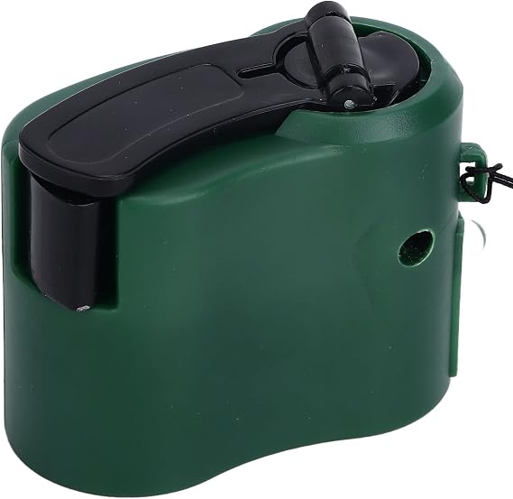 USB Hand Crank Phone Charger 3 to 8h Standby Time LED Light Portable Mobile Phone Emergency Charger for Outdoor Hiking (Green)