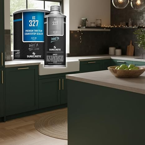 Concrete Countertop Water Based Sealer. Food Safe. Semi-Gloss Finish 1 Kit