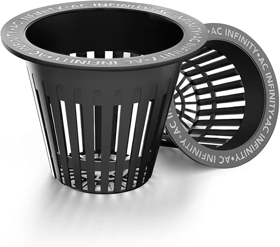 AC Infinity Net Cups 5cm Heavy Duty Garden Slotted Net Pots with Wide Lip
