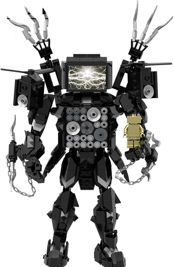 Skibidi Toilet Titan Building Blocks Toy Cameraman Speakerman Clock TV Man Monitor Action Figure Model Horror Game Multiverse Upgraded Adults Kids Fans Collectible Animation Birthday Gift ﻿ C