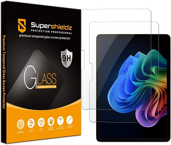 Supershieldz (2 Pack) Designed for Microsoft Surface Pro 12 inch (2025) Screen Protector, (Tempered Glass) Anti Scratch, Bubble Free