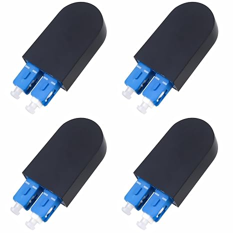 4-Pack SC/UPC Fiber Optic Loopback Adapter Singlemode 9/125 Optical Cable Test Adapter Connector for Testing Applications