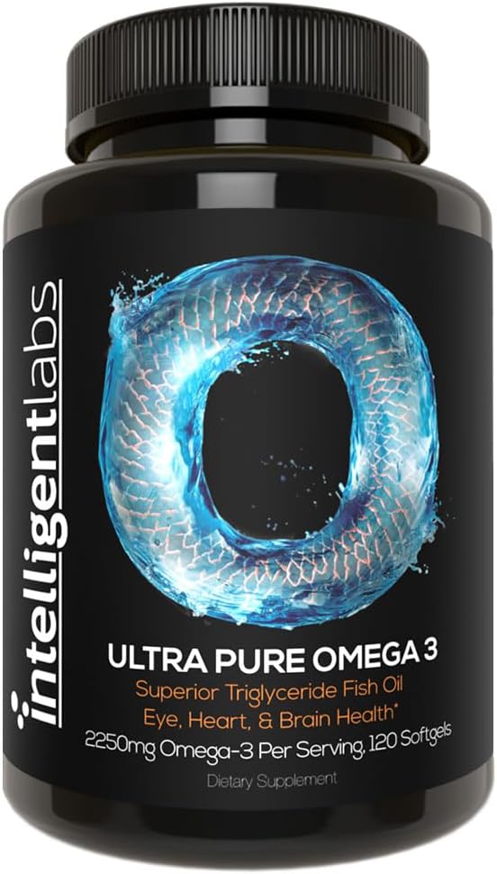 Omega 3 Fish Oil 2250mg Triglyceride Form, Heart Health, 40-day supply