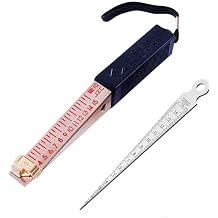 2 Pcs Engineering Ruler for Measuring The Gap Between Plug Gauges and Doors, Fire Door Gap Gauge,Metal Door Gap Measuring Tool, Wedge Vernier Feeler Gauges and Gap Gauge (1-15mm/0.04-0.59in)