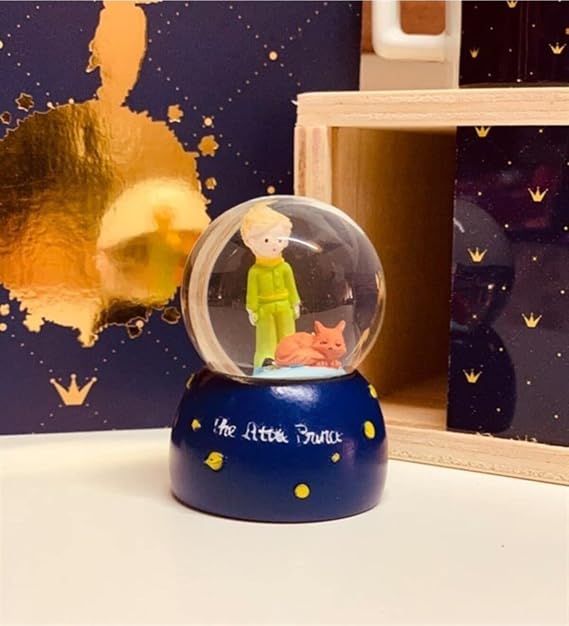 Mini Size Little Prince Glass Snow Globe Illuminated 6.5cm Decorative Gift