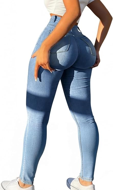 SOFIA'S CHOICE Women Stretchy Skinny Jeans Butt Lifting Pants