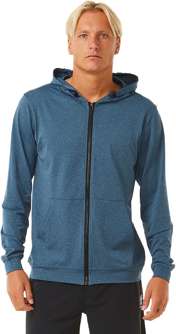 Rip Curl Men's Stack UPF 50 Long Sleeve Zip-up Hooded Rashguard
