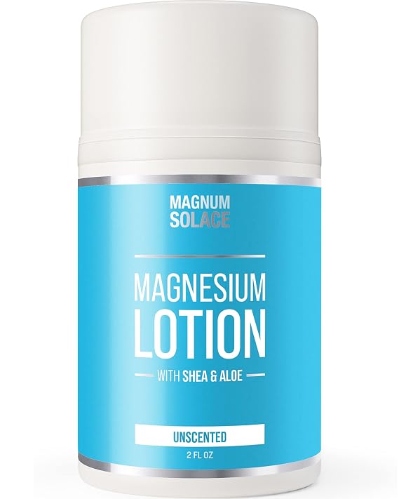 Magnum Solace Magnesium Lotion with Shea Butter Apply to Legs Alternative to Topical Magnesium Cream