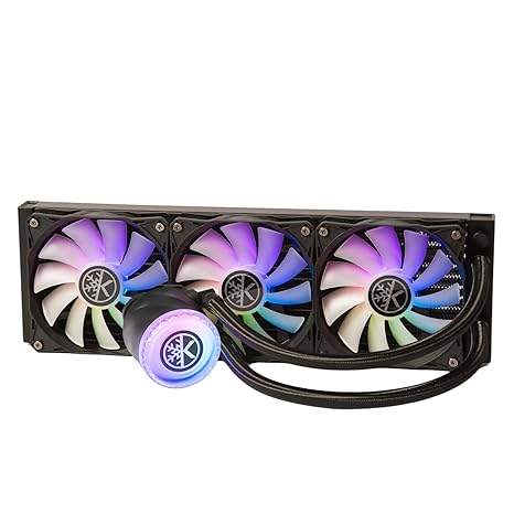 KINGCOOL Aqua Freeze AIO Cooler 360mm Radiator Liquid CPU Cooler RGB All-in-One Water Cooling System, 3x120mm ARGB Fans, AMD AM5/AM4 Intel LGA1800/1700/115X Sockets Compatible (360mm, Black)