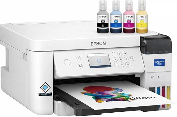 Epson SureColor F170 Dye-Sublimation Printer. Includes Full Set of Ink, User Guide, AC Power Cable SCF170 - Compact 8.5" x 11" Format - Original Product with Full Manufacturer Support by ORINOKIA.