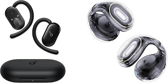Soundcore C30i by Anker, with V20i, Open-Ear Earbuds, Clip-On Headphones, Lightweight Comfort, Small-Ear Friendly, Stable Fit, Firm-Shell Design, Attachable Ear Grips, 30H Play, IPX4