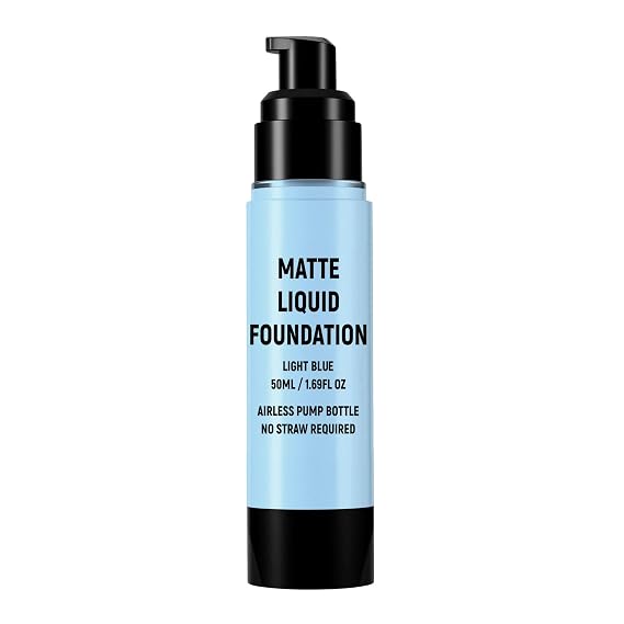 Light Blue Liquid Foundation,Full Coverage Pale Blue Body Paint
