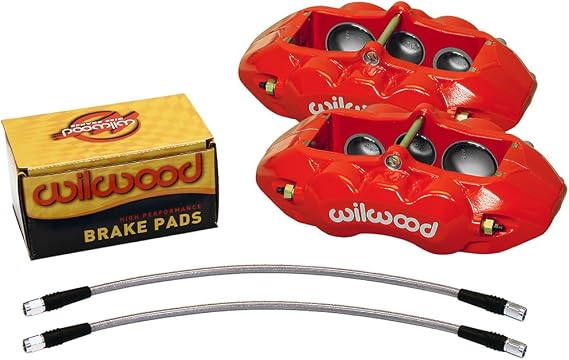 Wilwood 140-10790-R Rear D8-4 Replacement Caliper Upgrade Kit With Red Calipers, Compatible with 1965-1982 Chevrolet CorvettE