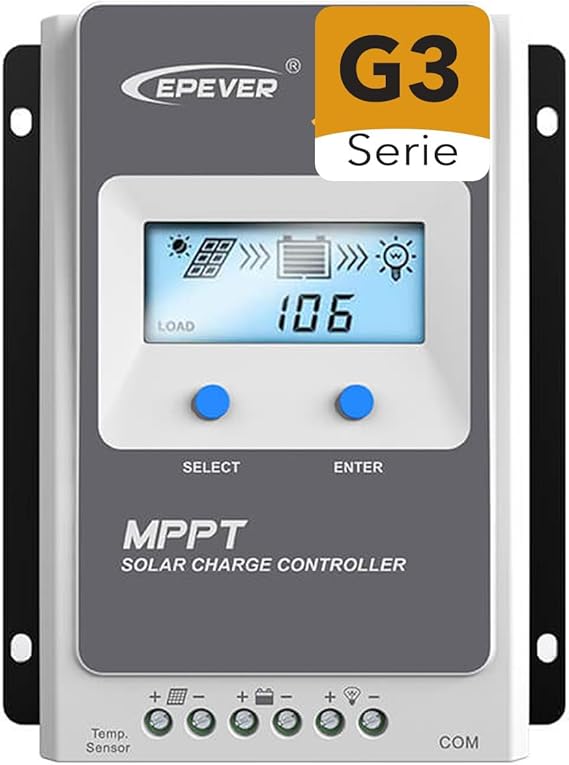Epever ® MPPT Load Controller 30A Load Controller Auto Work 12V / 24V LCD Display with Negative Grounding - Tracer3210an
