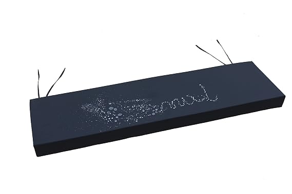 Custom Waterproof Outdoor Bench/Settee Cushion, Patio Furniture Swing Cushion, Bed Room Bench Cushion, Loveseat, Outdoor Patio Furniture (Black; 14 x 36 x 2)