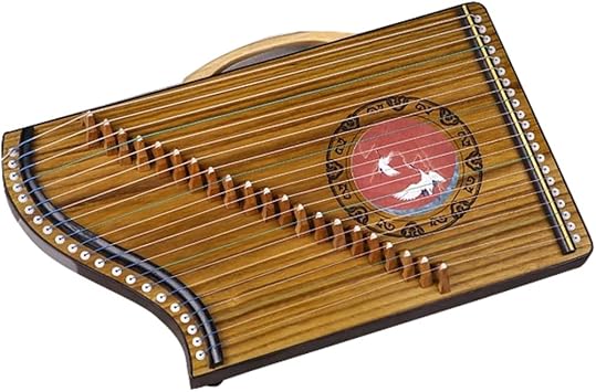 Guzheng, Mini Portable Guzheng Finger Trainer with Backpack/Full Accessories, Suitable for Beginner/Professional, 21 Strings, 60x35 cm Guzheng