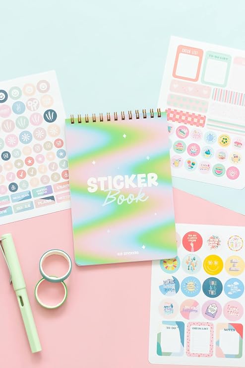 Matt Notebook Sticker Book 828 Color Label Notebooks