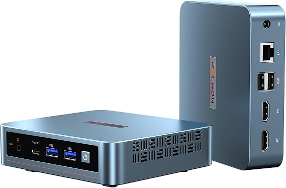 PELADN WI6 N100 Mini PC 16GB DDR4 RAM 512GB SSD, 12th Alder Lake N100 Desktop Mini Computers with Dual HDMI, Type-C, USB3.2, RJ45 LAN, WiFi5, BT4.2