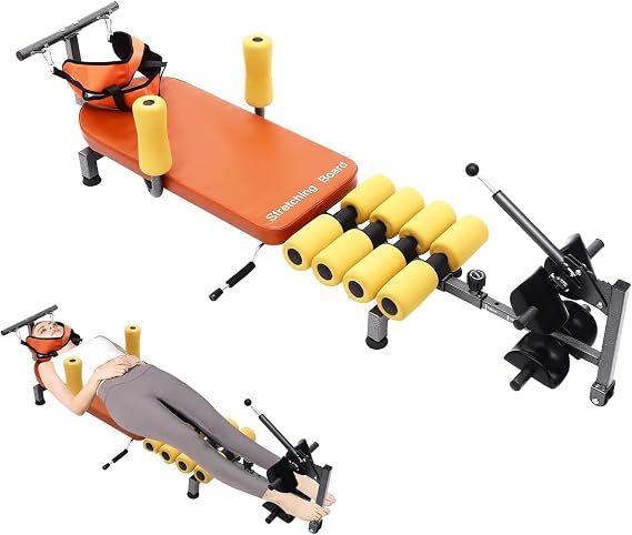 Professional Spinal Decompression Machine & Inversion Table - Back Stretcher for Lumbar and Cervical Traction Relief, Home Full Body Stretching Device- Up to 286 lbs Weight Capacity