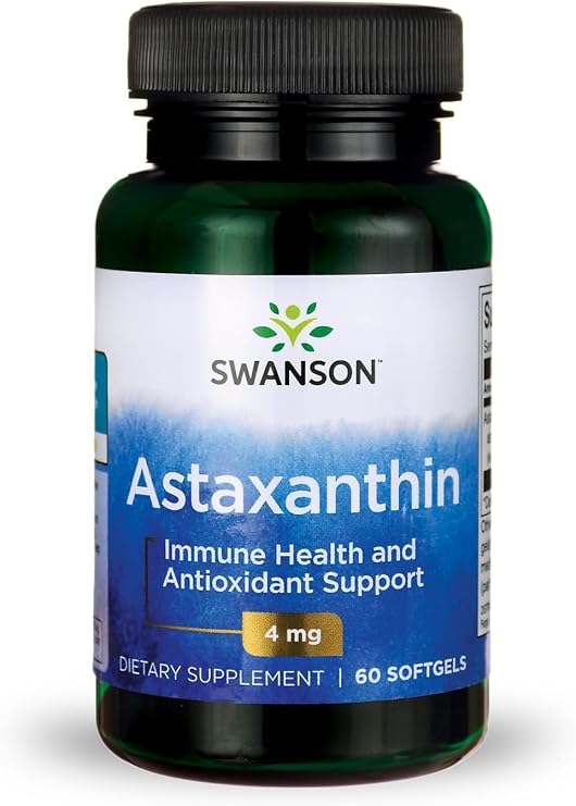 Swanson Astaxanthin Eye, Brain and Skin Health 4 mg, 60 Softgels