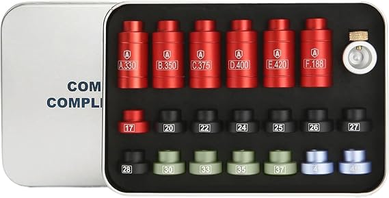 Bullet Comparator Kit, Headspace Gauge Tool, Reload Measurement Set, 14 Precision Inserts, 6 Bushings for Reloading Supplies and Equipment Use Material Alluminum Easy to Use
