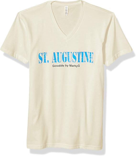 St. Augustine Printed Premium Tops Fitted Sueded Short Sleeve V-Neck T-Shirt