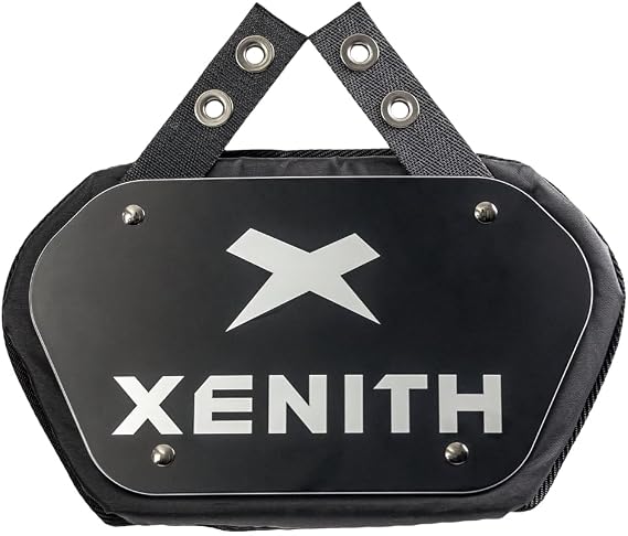 Xenith Elite Universal Football Back Plate- Lower Backplate for Shoulder Pads- Durable Adjustable Straps and High Impact Padding-Universal Fit for Youth and Varsity
