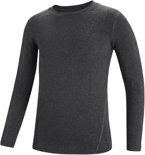 Sanke Boys Compression Shirt Long Sleeve 210GSM Youth Athletic Sports Undershirt for Football Baseball (1 or 3 Pack)