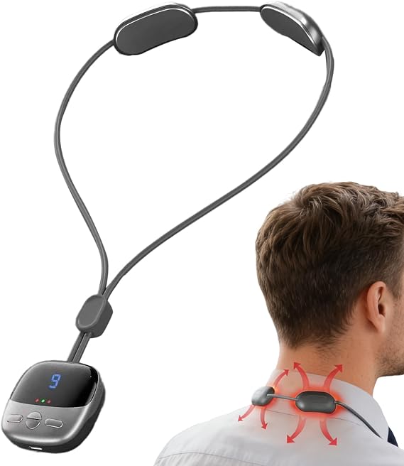 Neck Massager with Heat,3 Modes Neck Shoulder Heating Massager | Cervical Relief Relaxer - for Office Home Fitness Indoor Daily Driving Nursing
