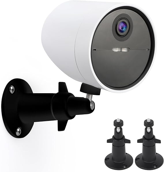UYODM 2 Pack Wall Mount Holder for SimpliSafe Outdoor Security Camera, 360Rotation Security Bracket with 1/4 Screw Thread, Camera Not Included (Black)