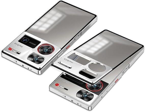 QUIETIP Case Compatible with Nubia Z60 Ultra 5G with Screen Protector,Metal Frame + PC Frosted Surface Back Cover with Shockproof Camera Protection,Silver