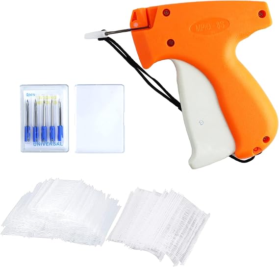 1 Set Clothing Tagging Gun, Standard Clothes Retail Price Tag Attacher Gun Set Kit with 5 Needles and 1000 Pcs 1.2'' Barbs Fasteners for Boutique Store Warehouse Consignment Garage Yard