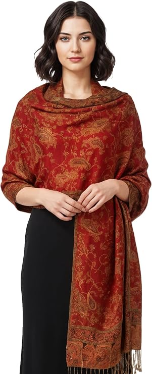 SERENITA Pashmina Scarf for Women Large Cashmere feel Reversible Shawl Wraps, Soft Scarves Travel Accessories