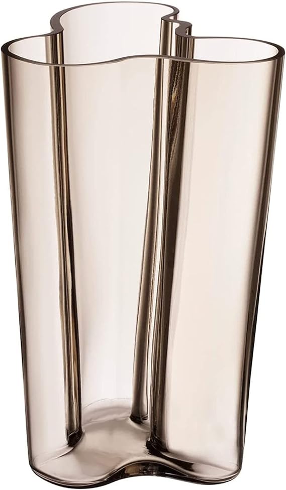 Iittala 1051431 Alvar Aalto Collection Vase, Crystal Glass, Linen