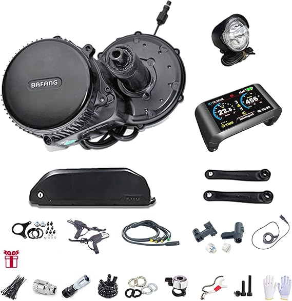 BAFANG BBSHD 48V/52V 500W 750W 1000W Mid Drive Kit with Battery Optional BBS01 BBS02 8FUN DIY Conversion Kit with LCD Display & Chainring Mountain Bike, Road Bike