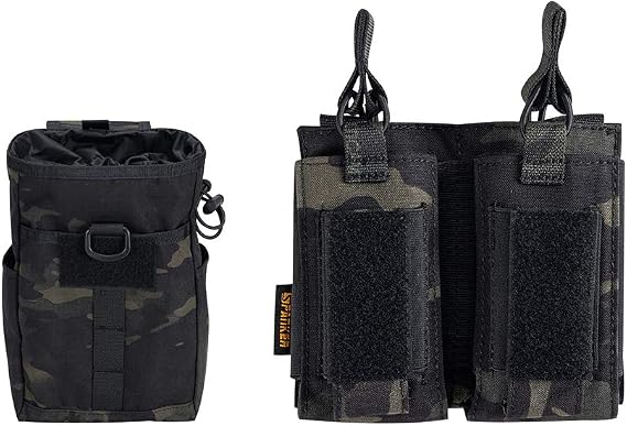 Molle Dump Pouch Drawstring Magazine Open-Top Double Mag Pouch