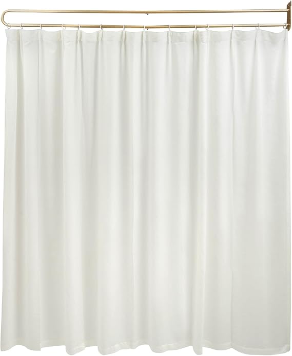 Room Divider Curtain for Ceiling Track Rod 78.7x86.6in Ceiling Mounted Curtain Rod U-Shape Room Divider Curtain Ceiling Curtain Privacy Curtain for Room Privacy Protection Partition (Gold, Beige)